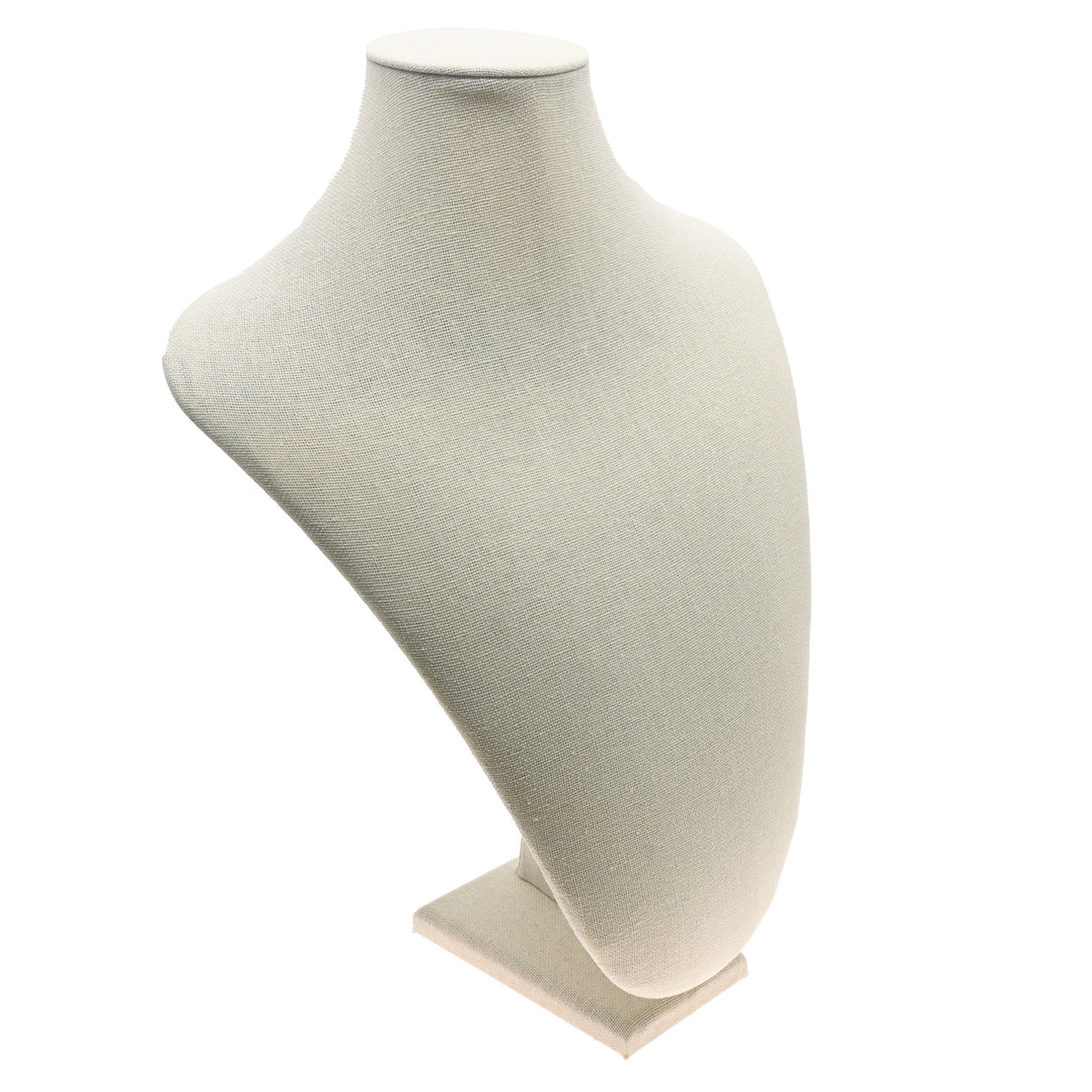 Ivory linen necklace display bust