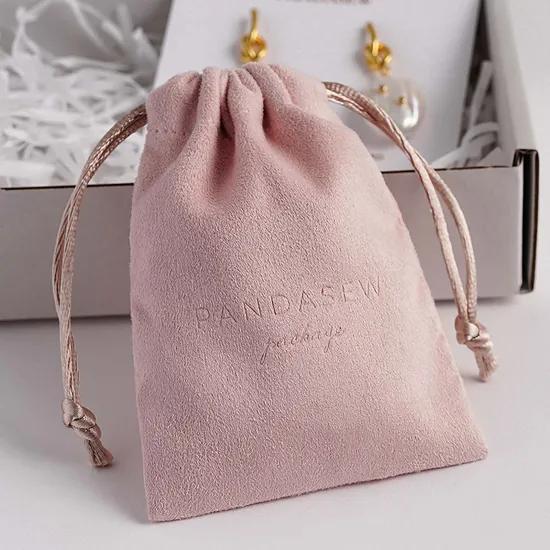 Suede Drawstring Jewelry Pouch