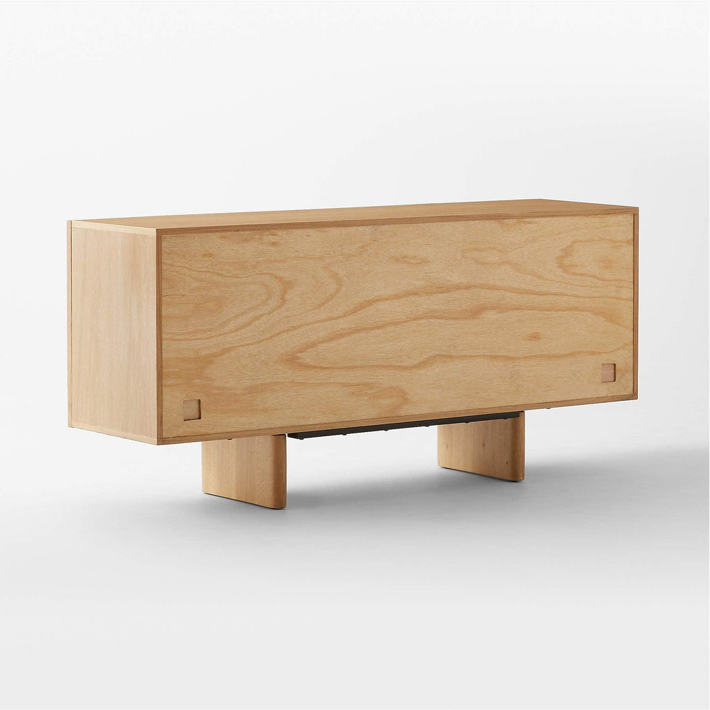 Mascustom 64" Stone and White Oak Wood Credenza