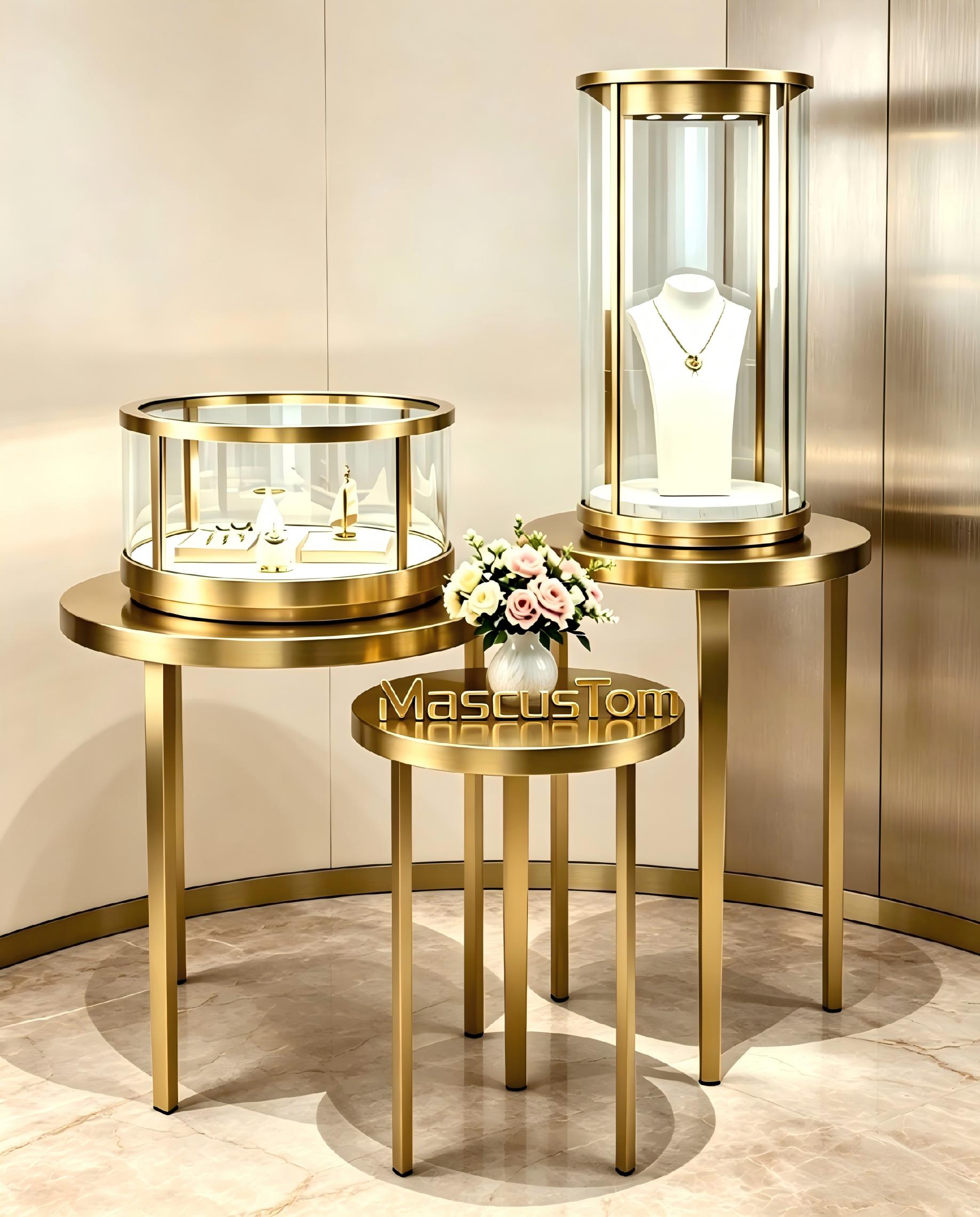 Custom Luxury Jewelry Island Showcase - Mascustom