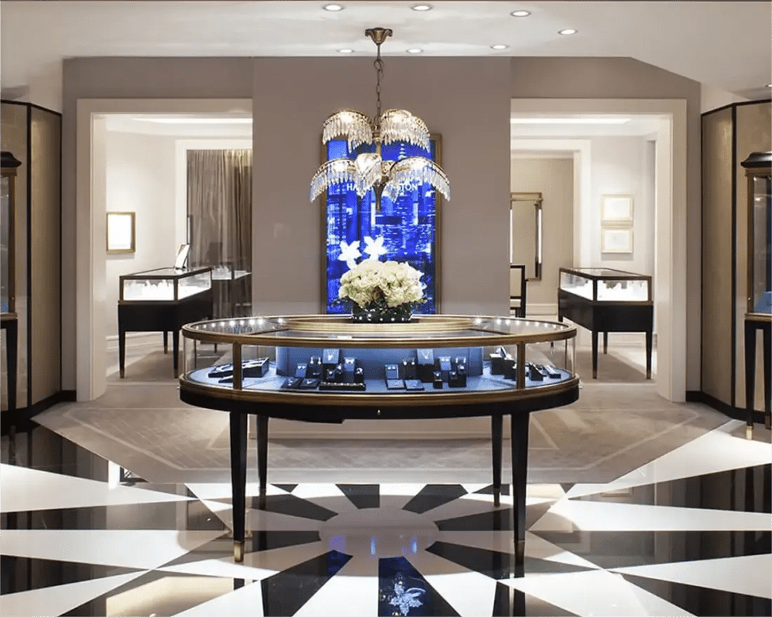 Custom Luxury Jewelry Island Showcase - Mascustom