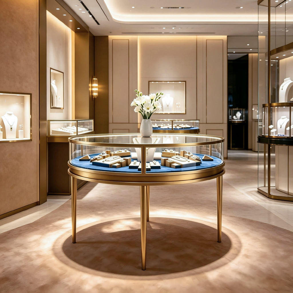 Custom Luxury Jewelry Island Showcase - Mascustom