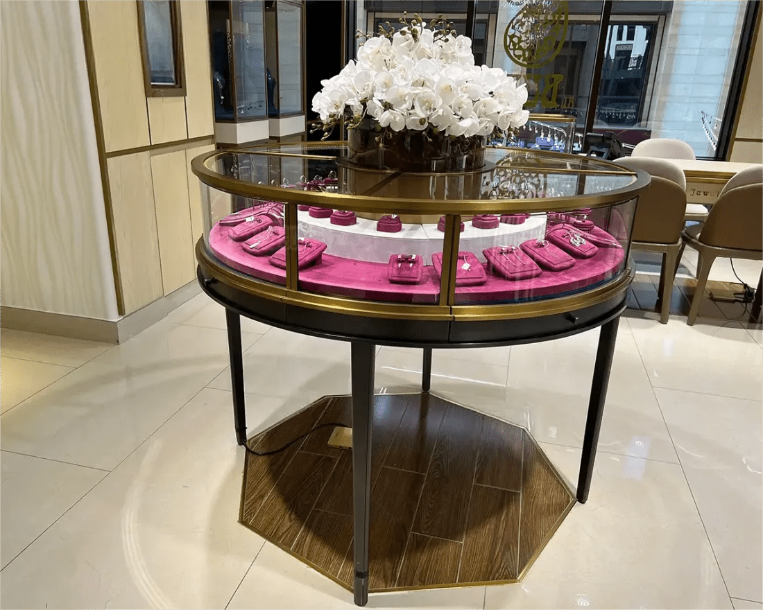 Custom Luxury Jewelry Island Showcase - Mascustom