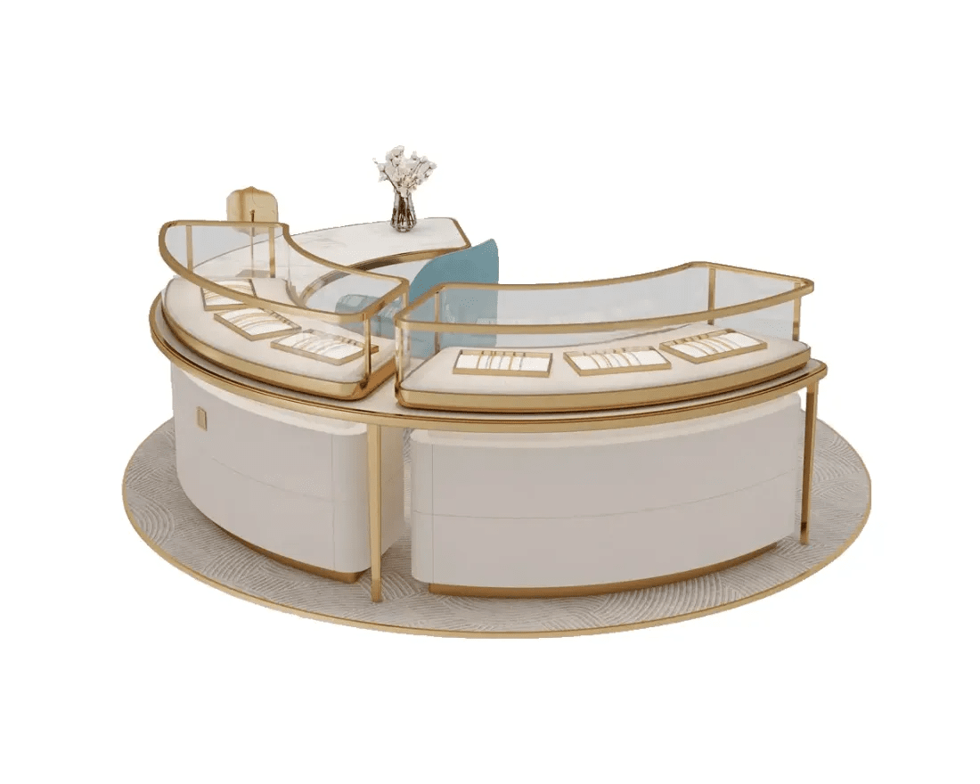 Custom Luxury Jewelry Island Showcase - Mascustom