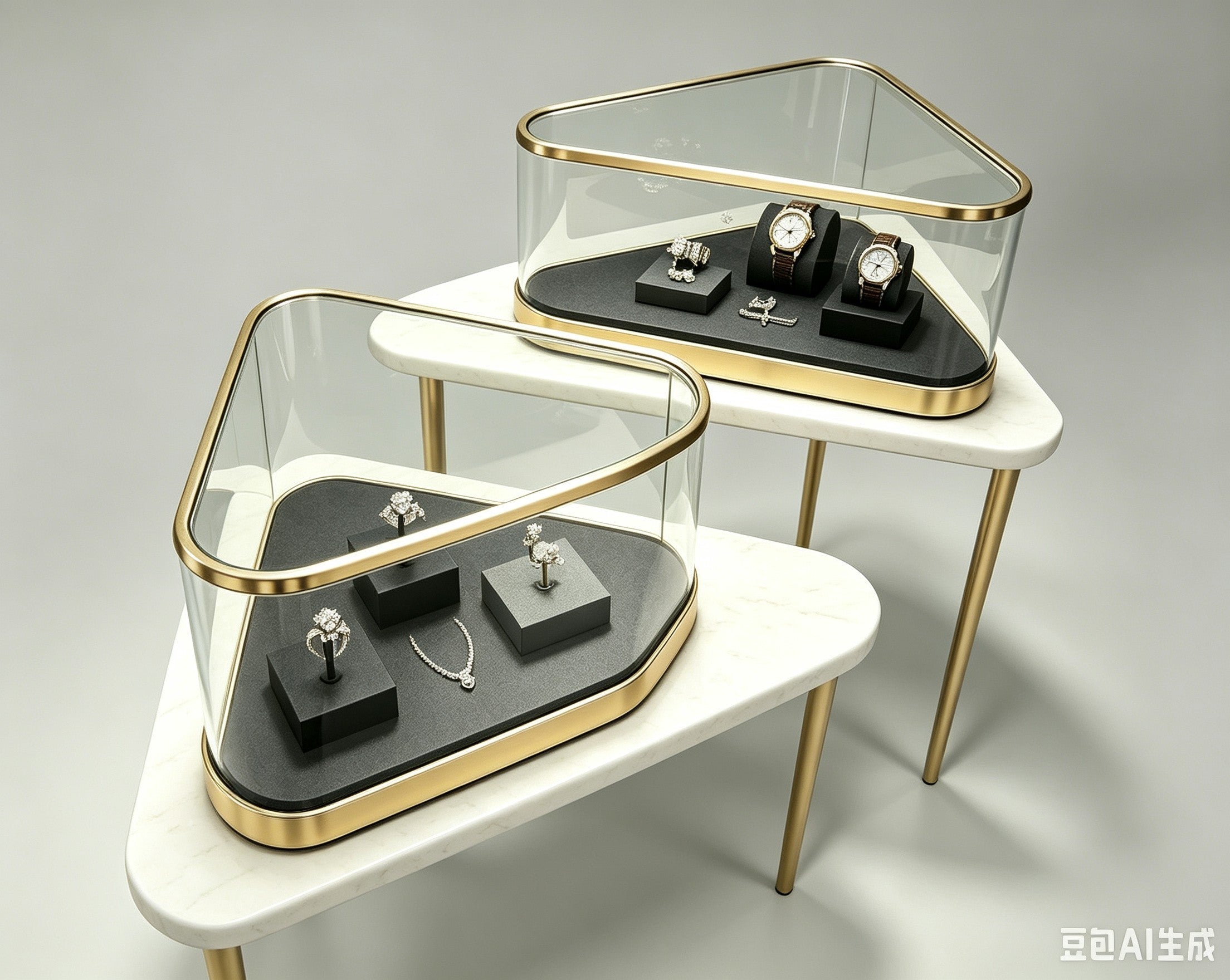 Custom Luxury Jewelry Island Showcase - Mascustom