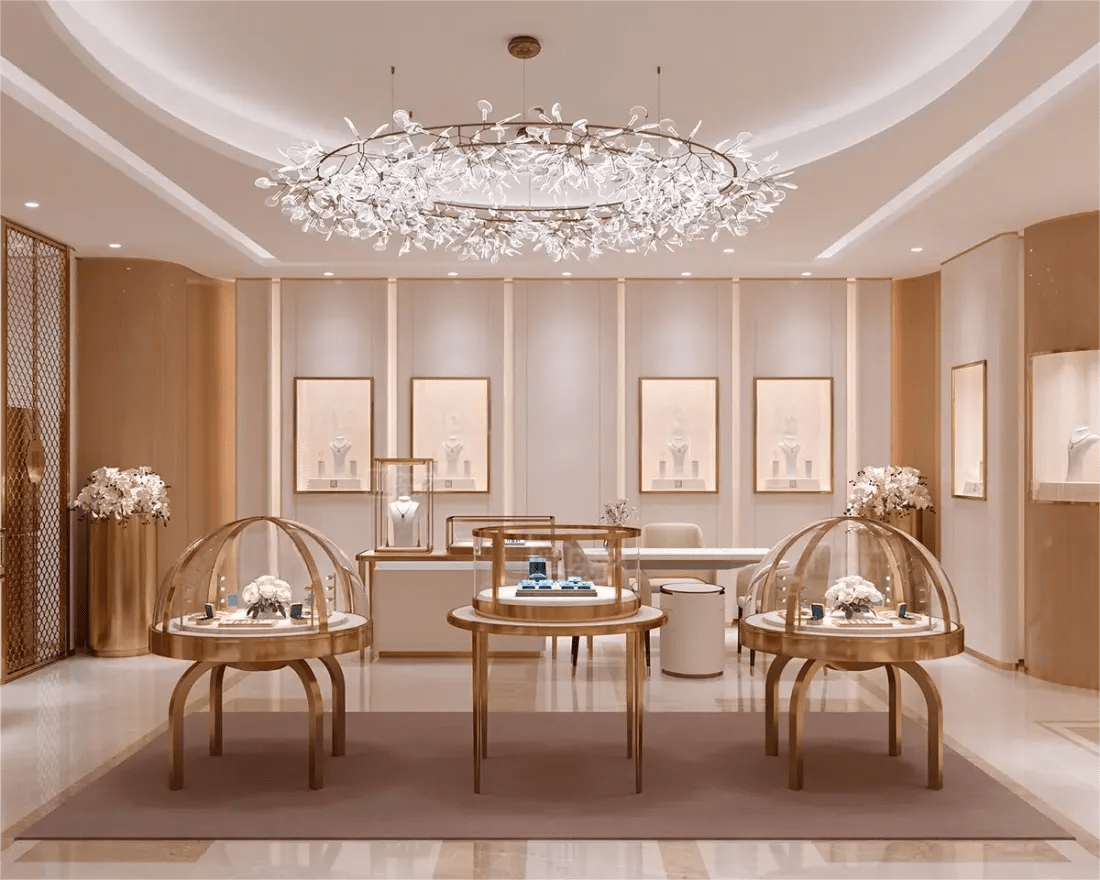 Custom Luxury Jewelry Island Showcase - Mascustom