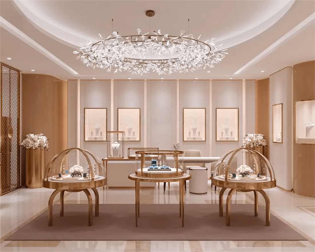 Custom Luxury Jewelry Island Showcase - Mascustom