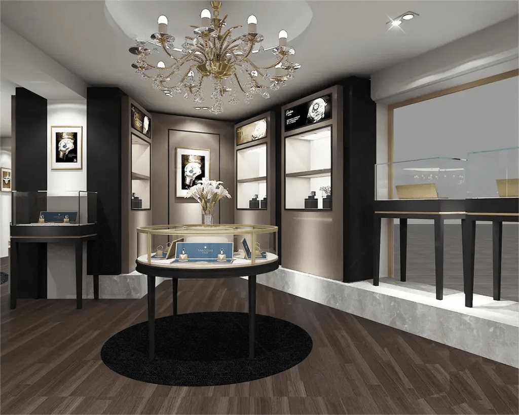 Custom Luxury Jewelry Island Showcase - Mascustom