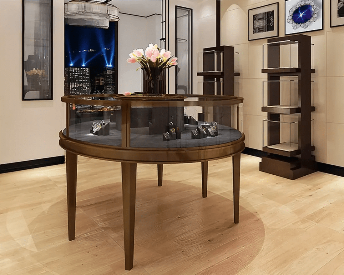 Custom Luxury Jewelry Island Showcase - Mascustom