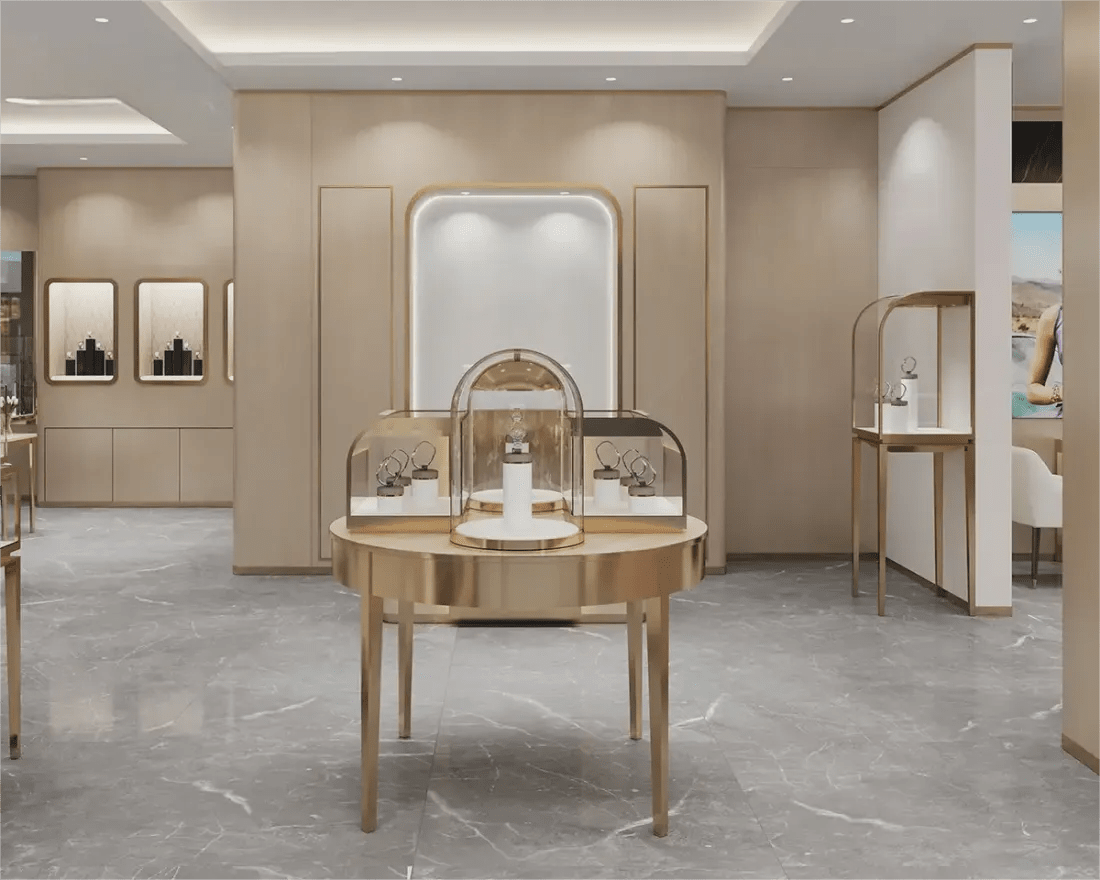Custom Luxury Jewelry Island Showcase - Mascustom