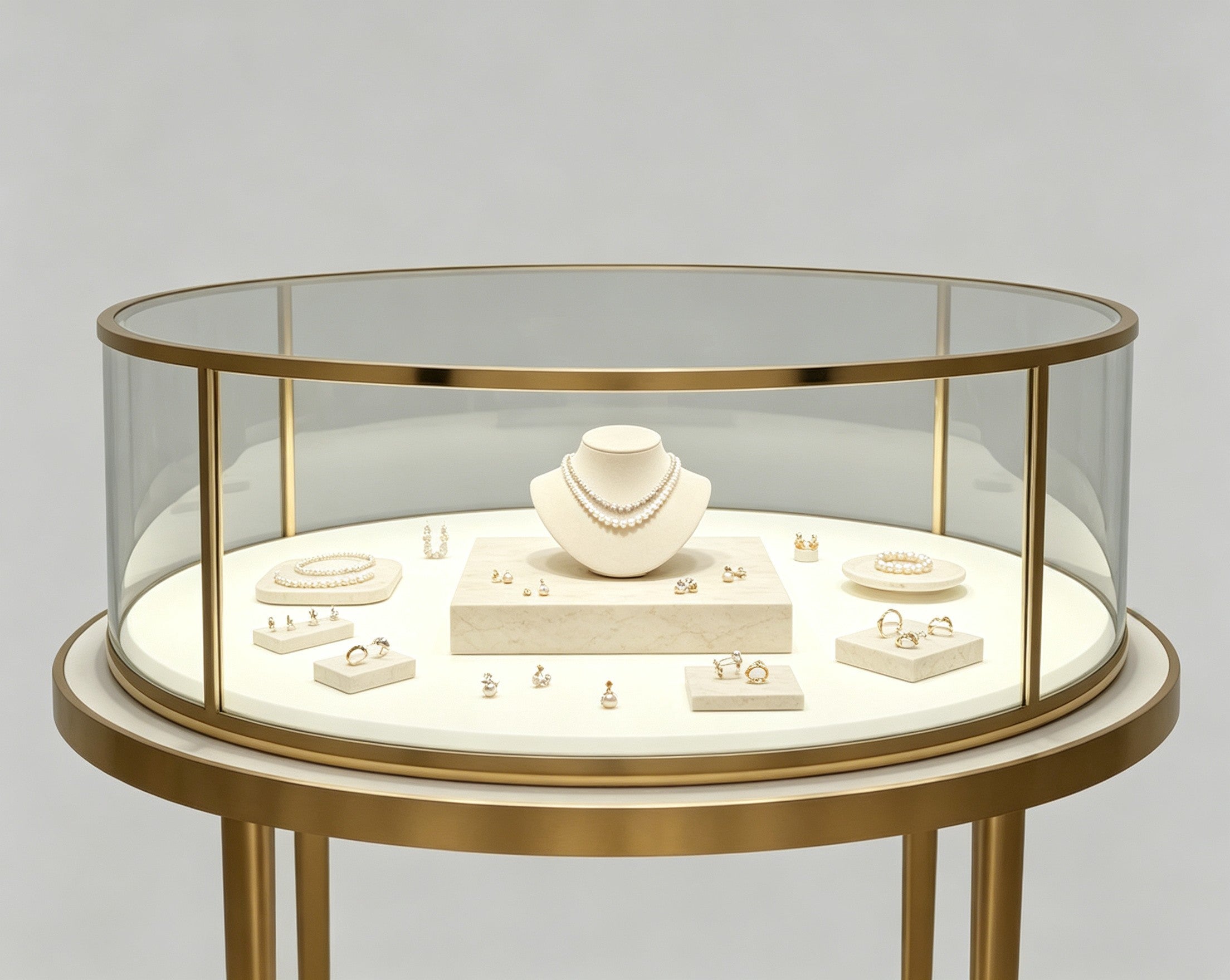 Custom Luxury Jewelry Island Showcase - Mascustom