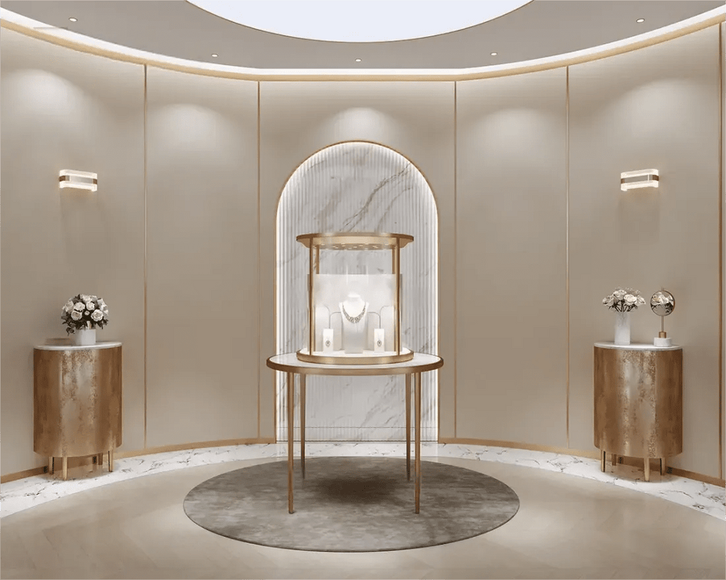 Custom Luxury Jewelry Island Showcase - Mascustom