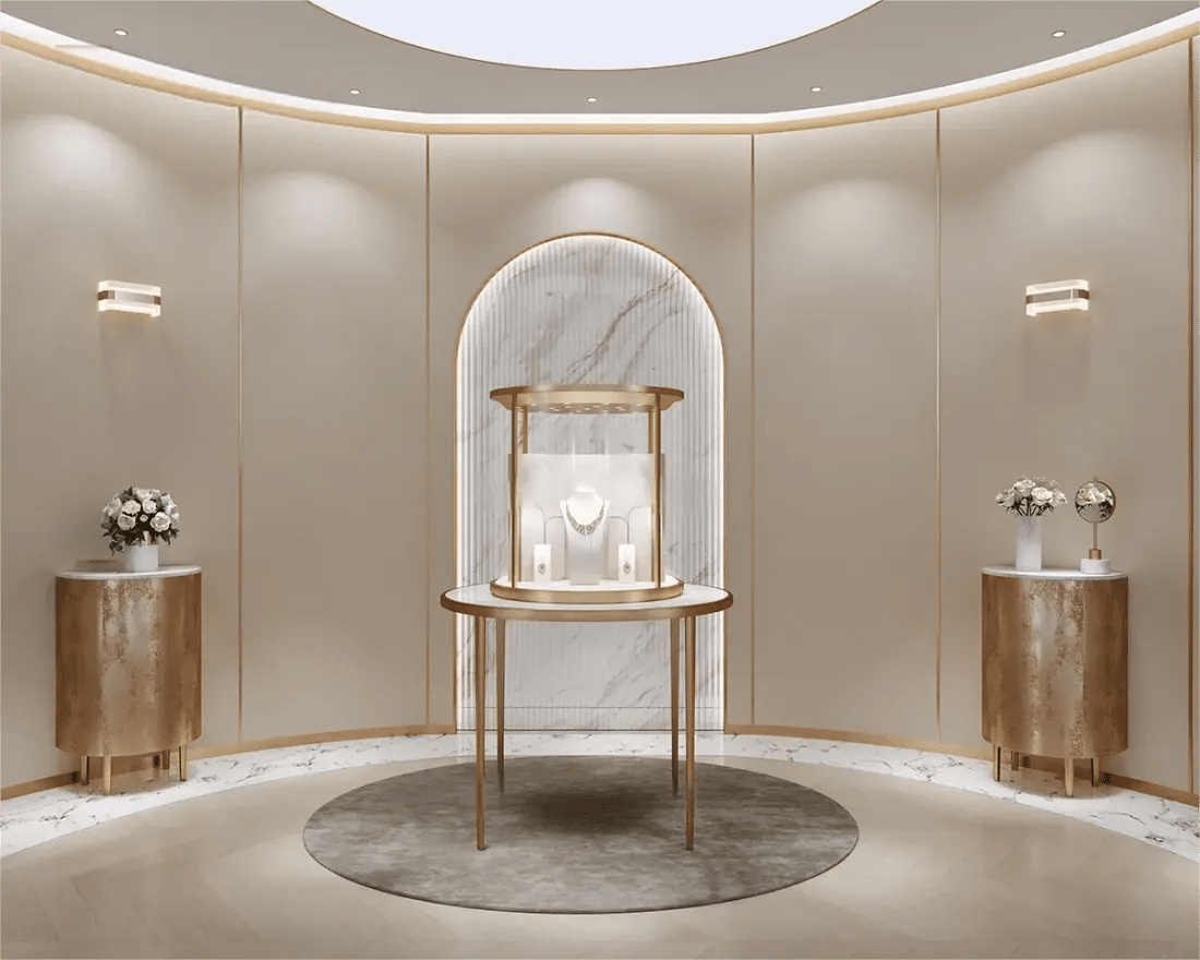 Custom Luxury Jewelry Island Showcase - Mascustom