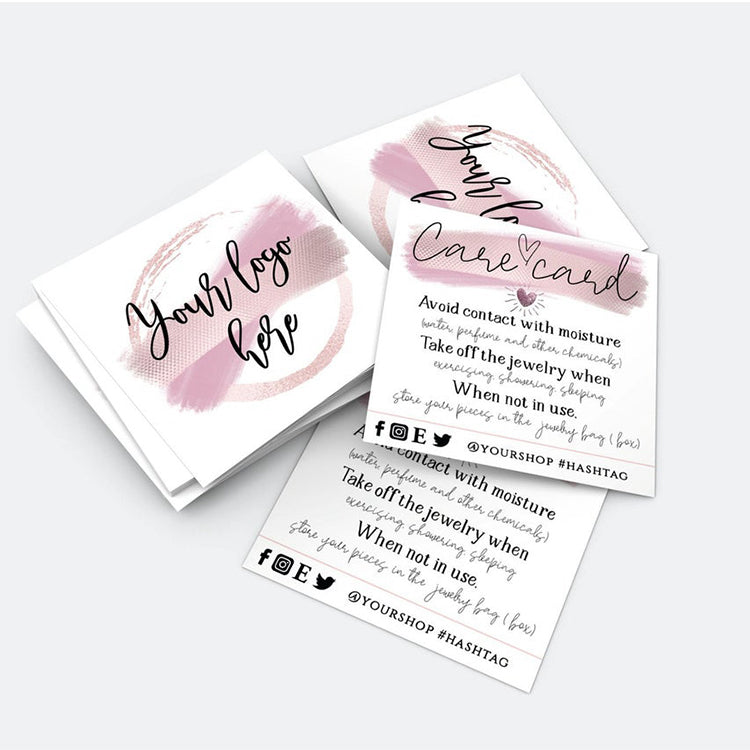 Custom Jewelry Care Card