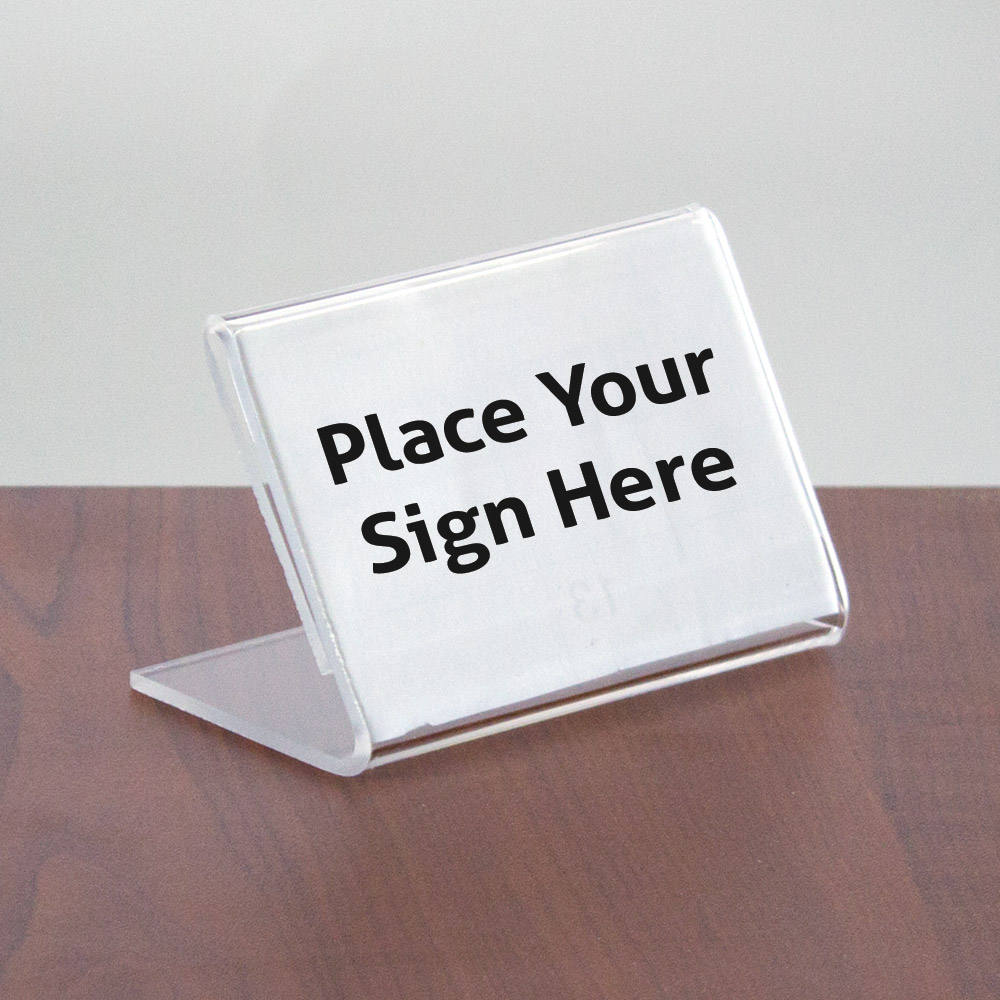 Acrylic Counter Sign Holder