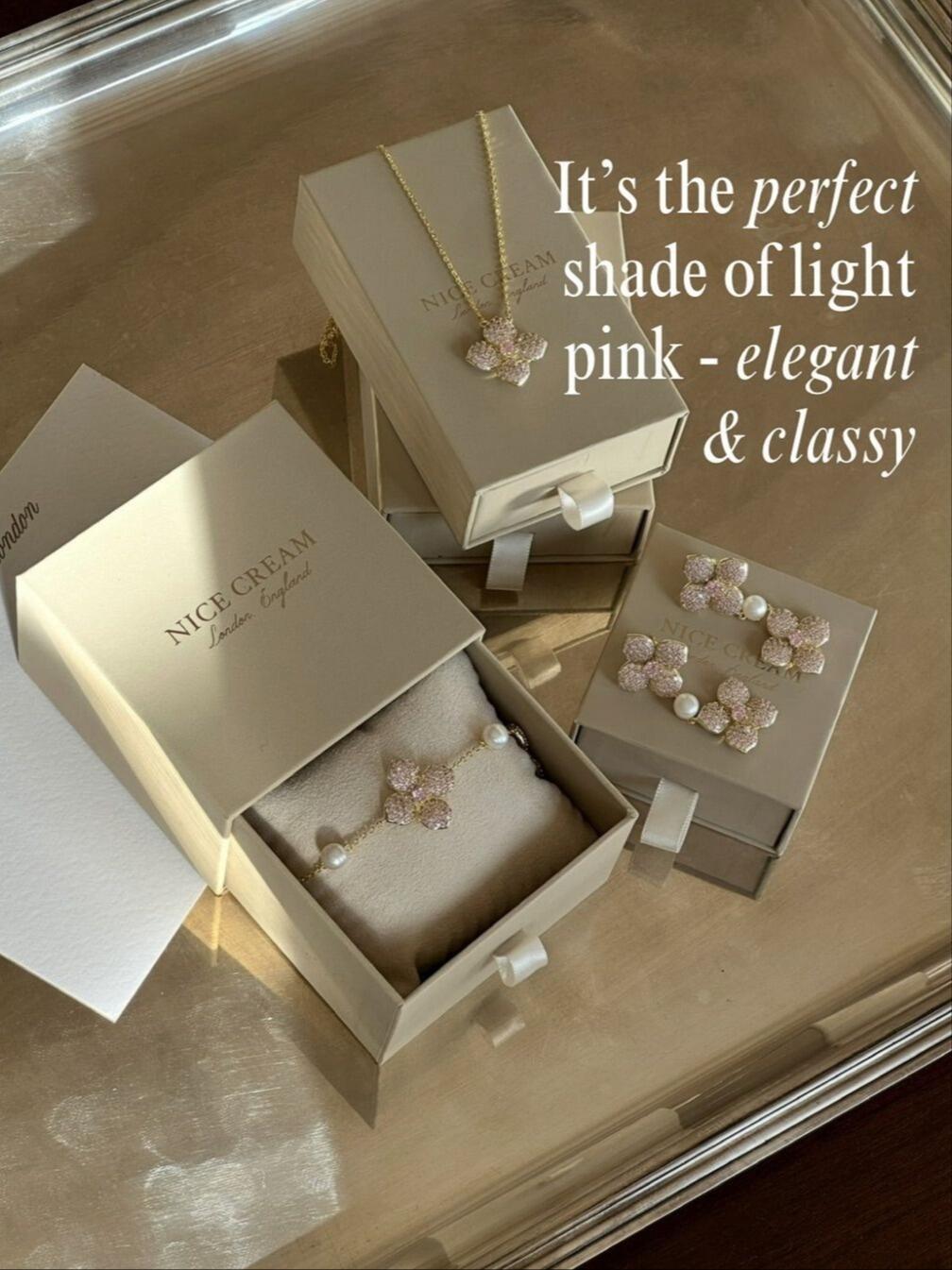 NICE CREAM pastel pink jewelry box family