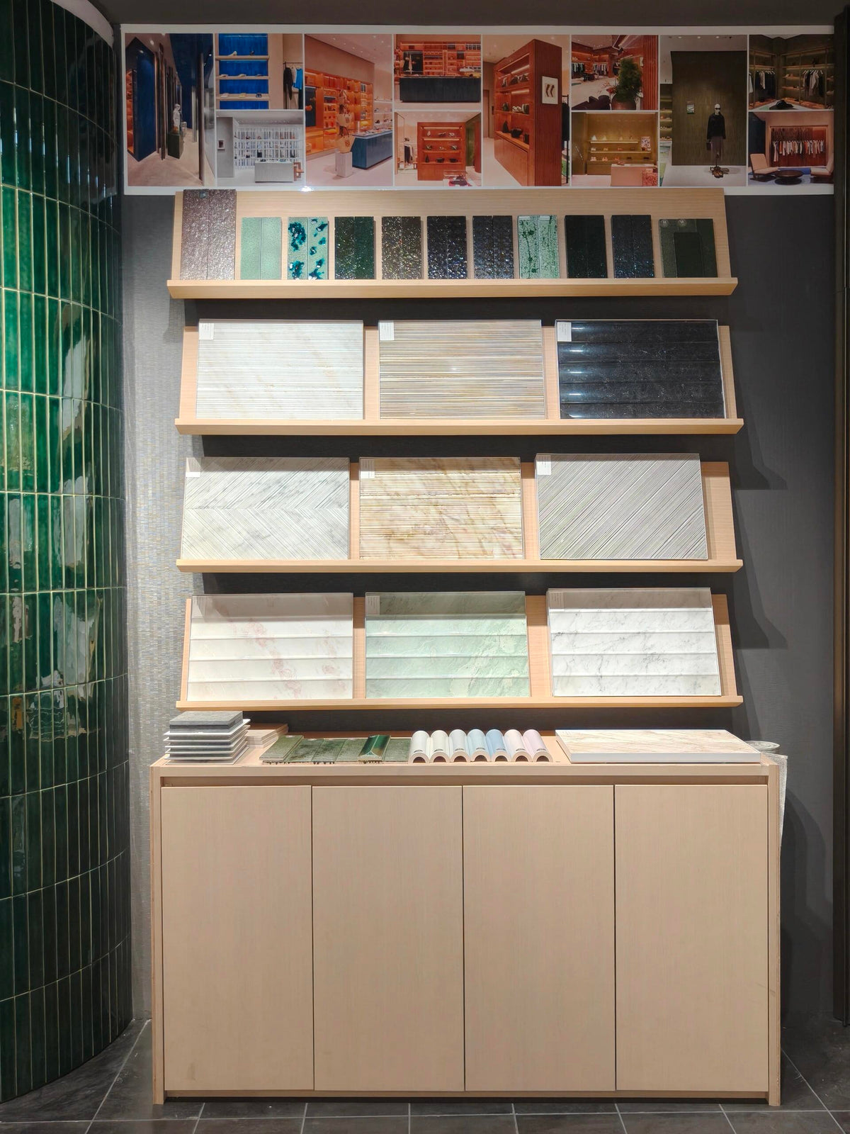 Stone tile material sample display rack