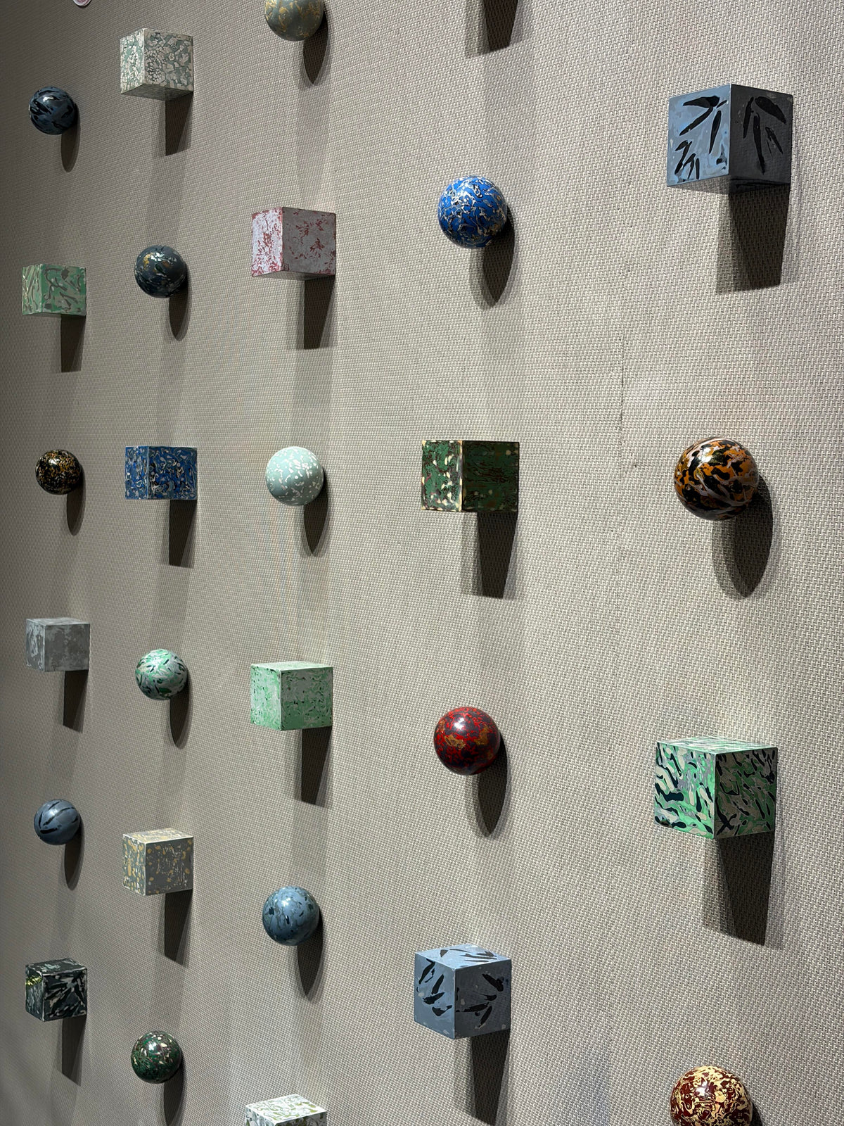 Decorative stone coating sample wall
