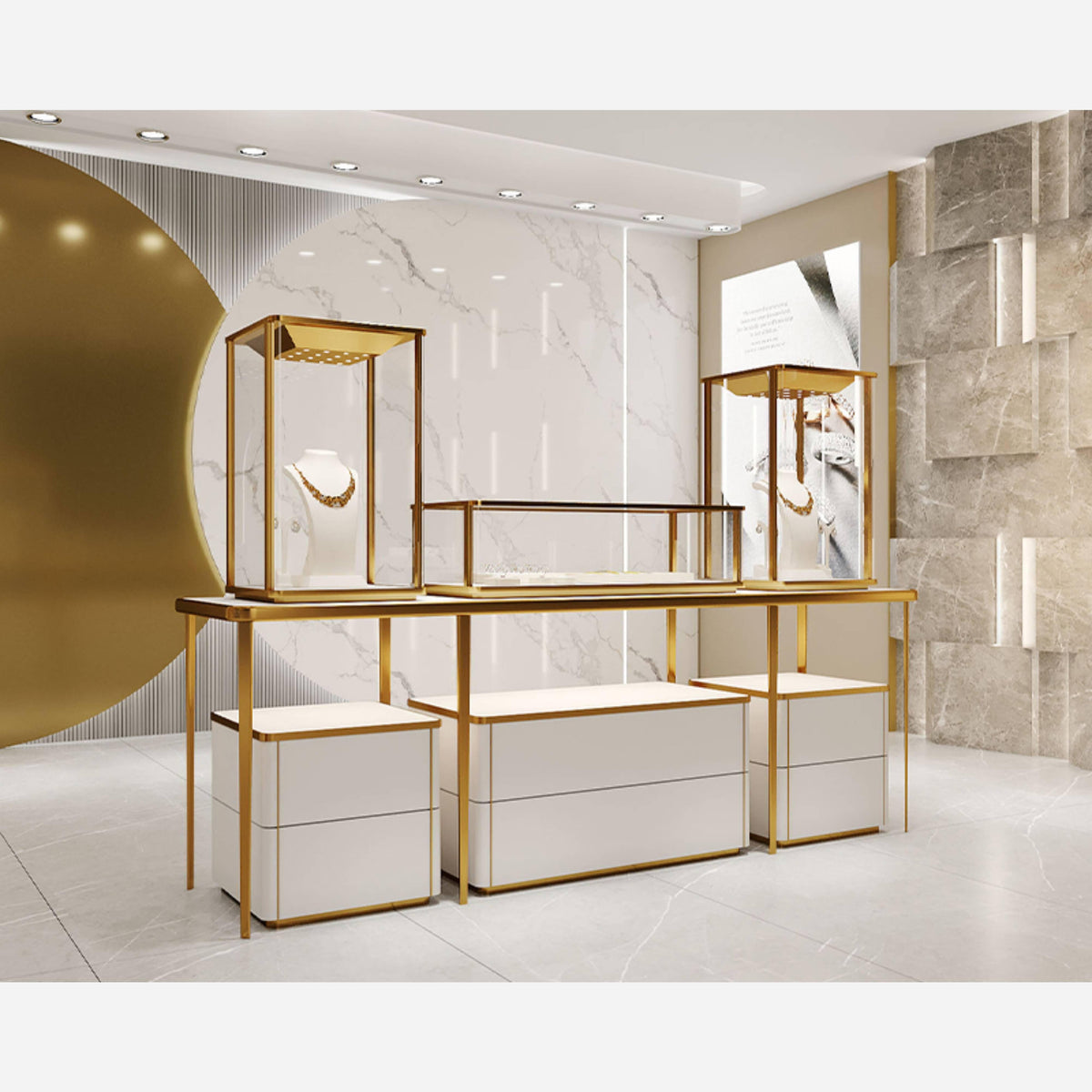 Luxury Jewelry Display Cabinet Custom - Mascustom
