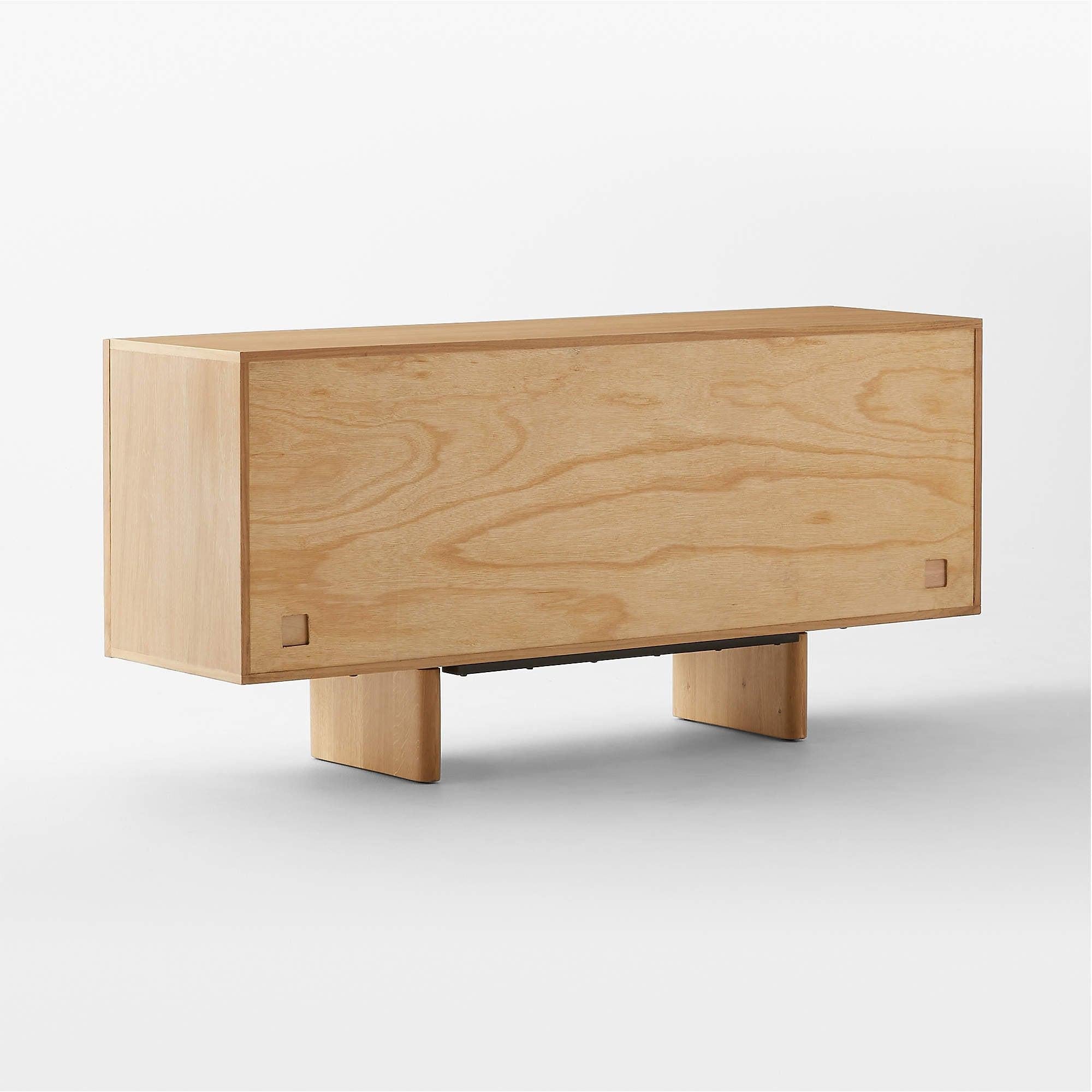 Mascustom 64" Stone and White Oak Wood Credenza - Mascustom