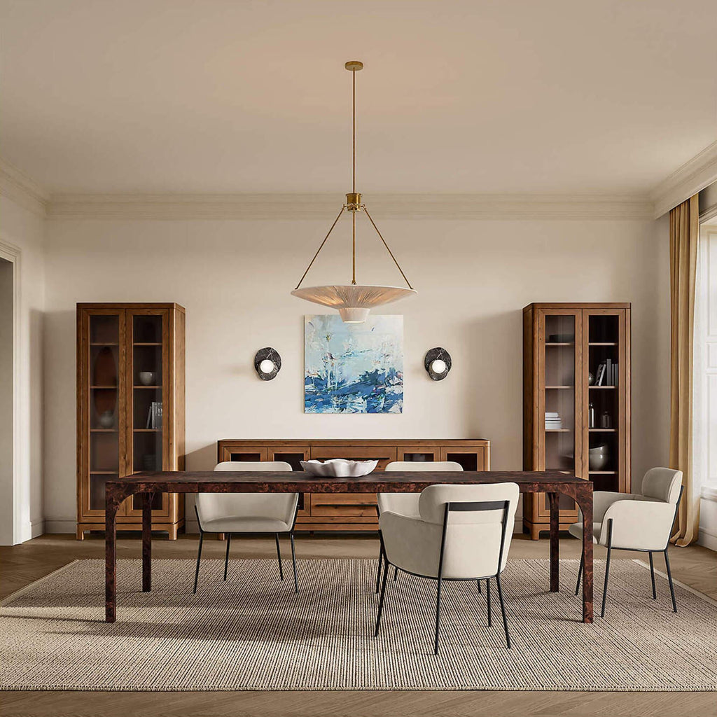 Mascustom Acacia Wood and Glass Door Tall Cabinet - Mascustom