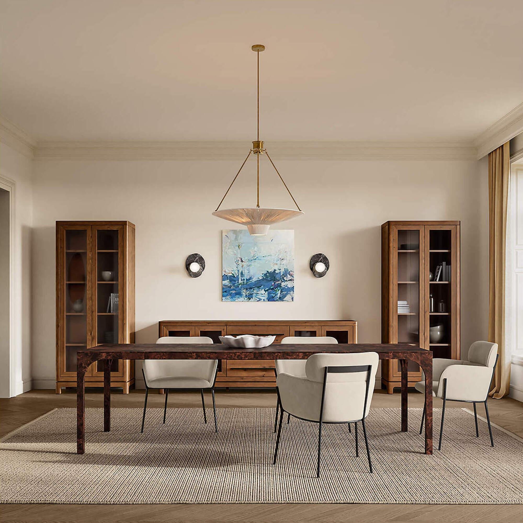 Mascustom Acacia Wood and Glass Door Tall Cabinet - Mascustom