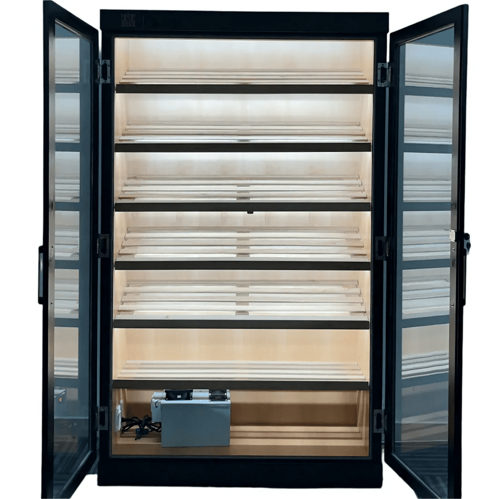 Mascustom Black Spanish Cedar Double-Door Cigar Cabinet - Mascustom