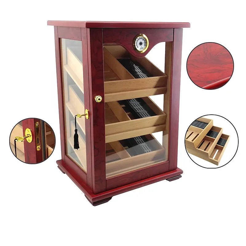 Mini Cigar Cabinet Red/ Black - Mascustom