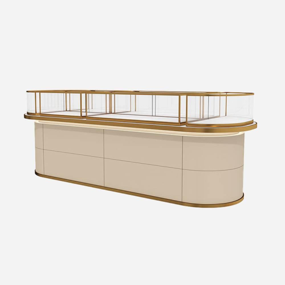 New oval high - end jewelry display showcase - Mascustom