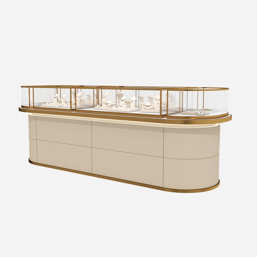 New oval high - end jewelry display showcase - Mascustom