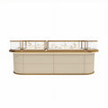 New oval high - end jewelry display showcase - Mascustom