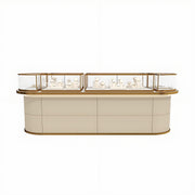 New oval high - end jewelry display showcase - Mascustom
