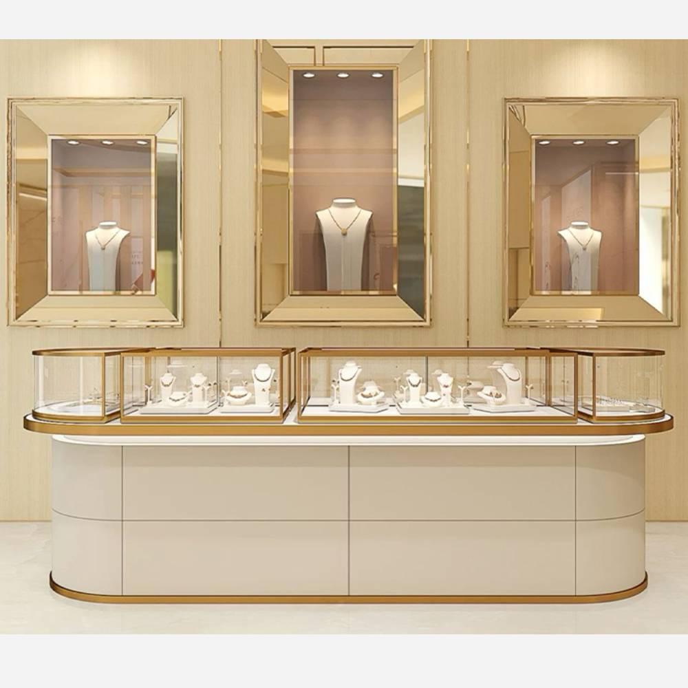 New oval high - end jewelry display showcase - Mascustom