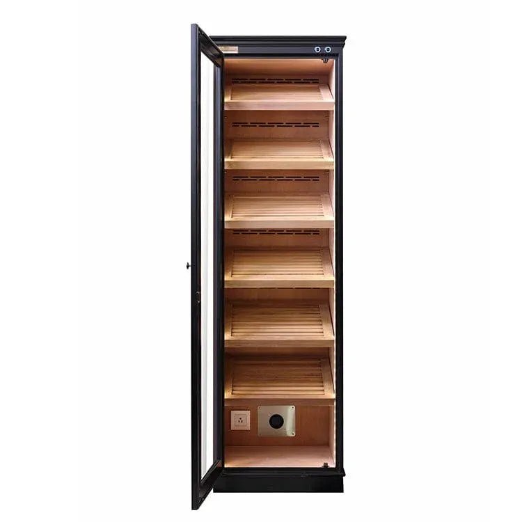 Single Door Cigar Cabinet Black/Red - Mascustom