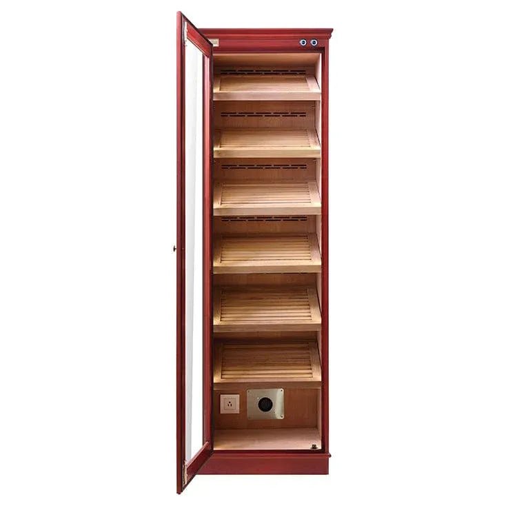 Single Door Cigar Cabinet Black/Red - Mascustom