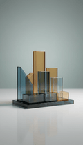 Skyline Glass Desk Organizer - Mascustom