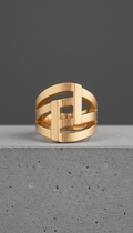 Vermeil Gold Geometric Statement Ring - Mascustom